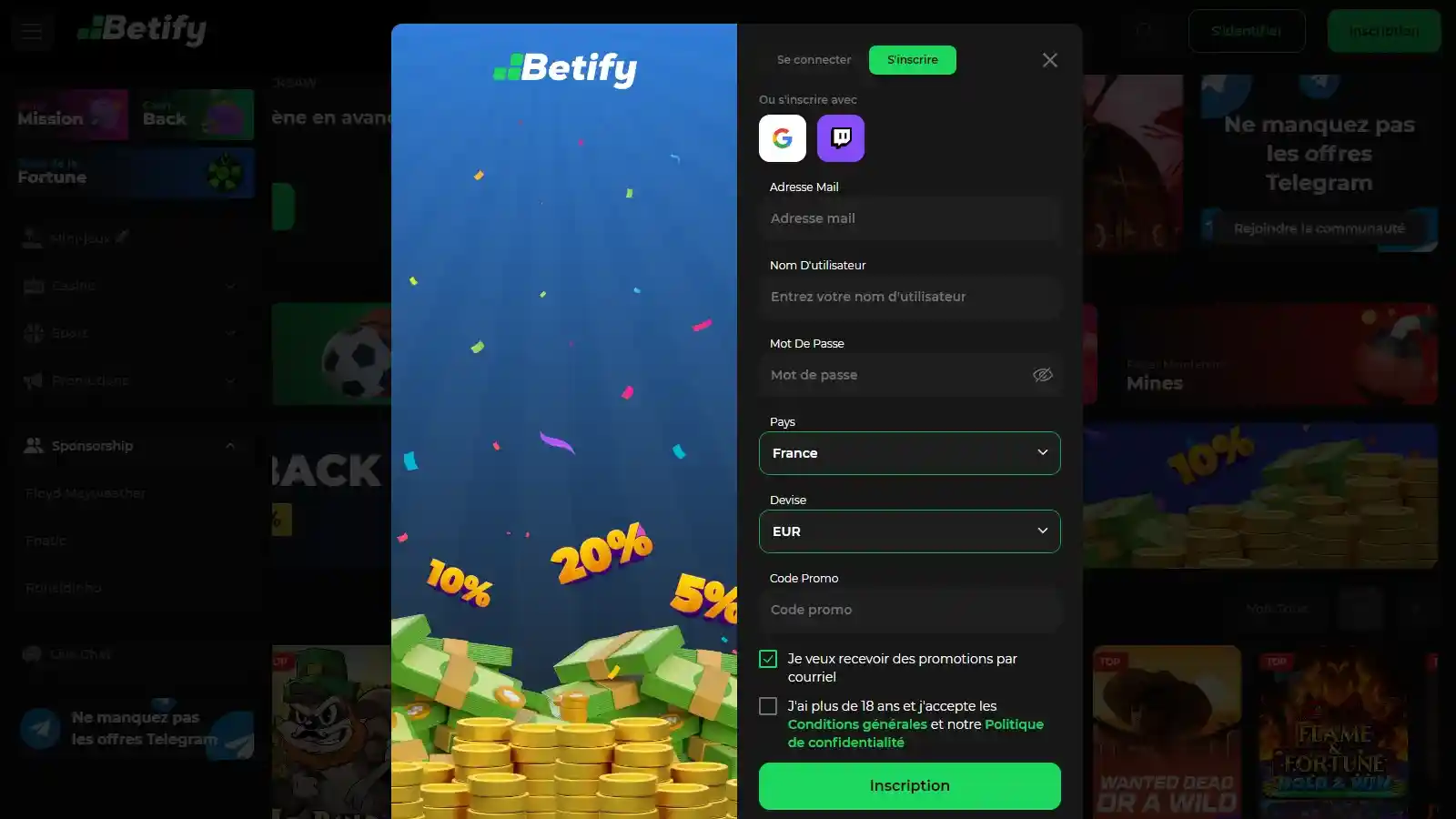 Problèmes courants de connexion Betify connexion